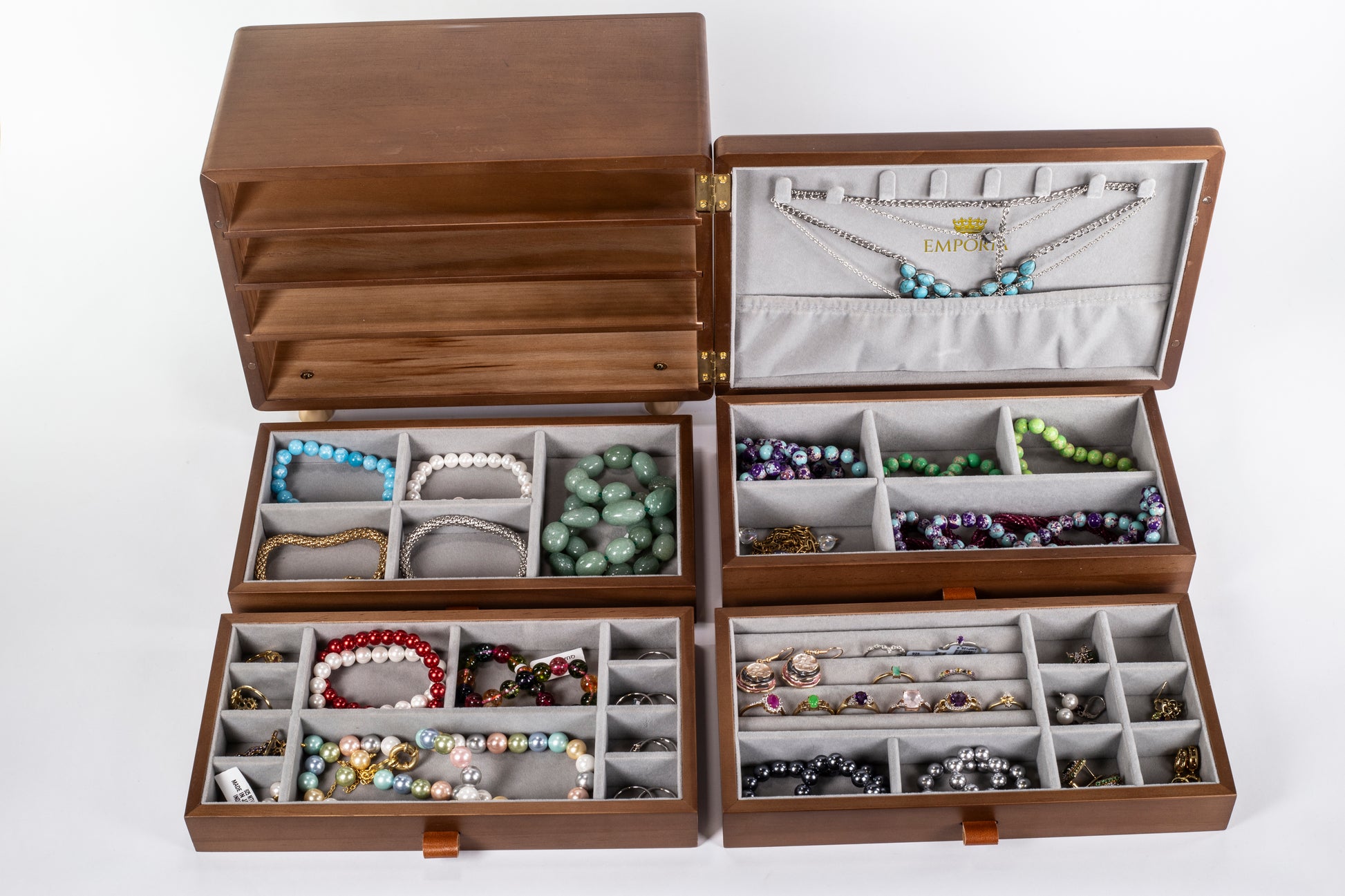 Mini truhla na šperky Emporia s viacerými zásuvkami 11 