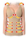 SANKOM PATENT CLASSIC VEST WITH BRA INCORPORATED, PEACH COLOR S/M