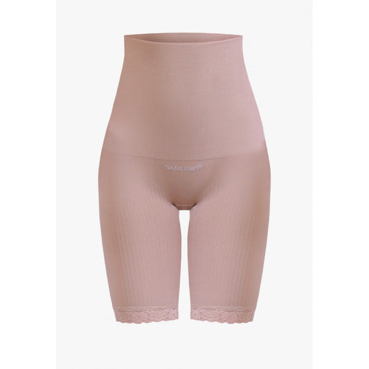 SANKOM PATENT SHORT SHAPER WITH LACE, PEACH COLOR, size: S/M