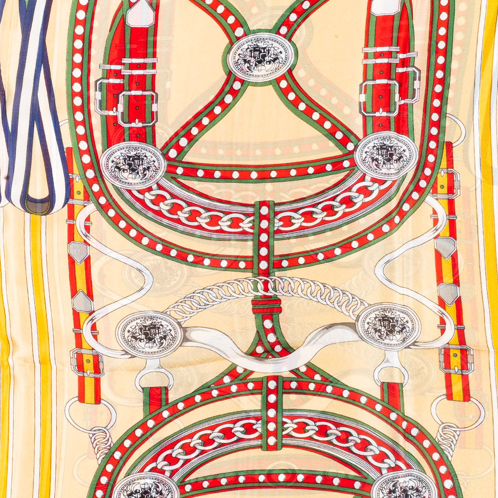 Luxusná krajina reťazí, šatka, 85 x 180 cm, Krémová, 100% vegánske hodvábie 3 