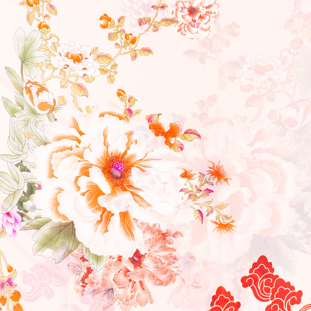 Odkaz Haitang, šatka, 85 x 180 cm, Ružová, 100% vegánske hodvábie 2 