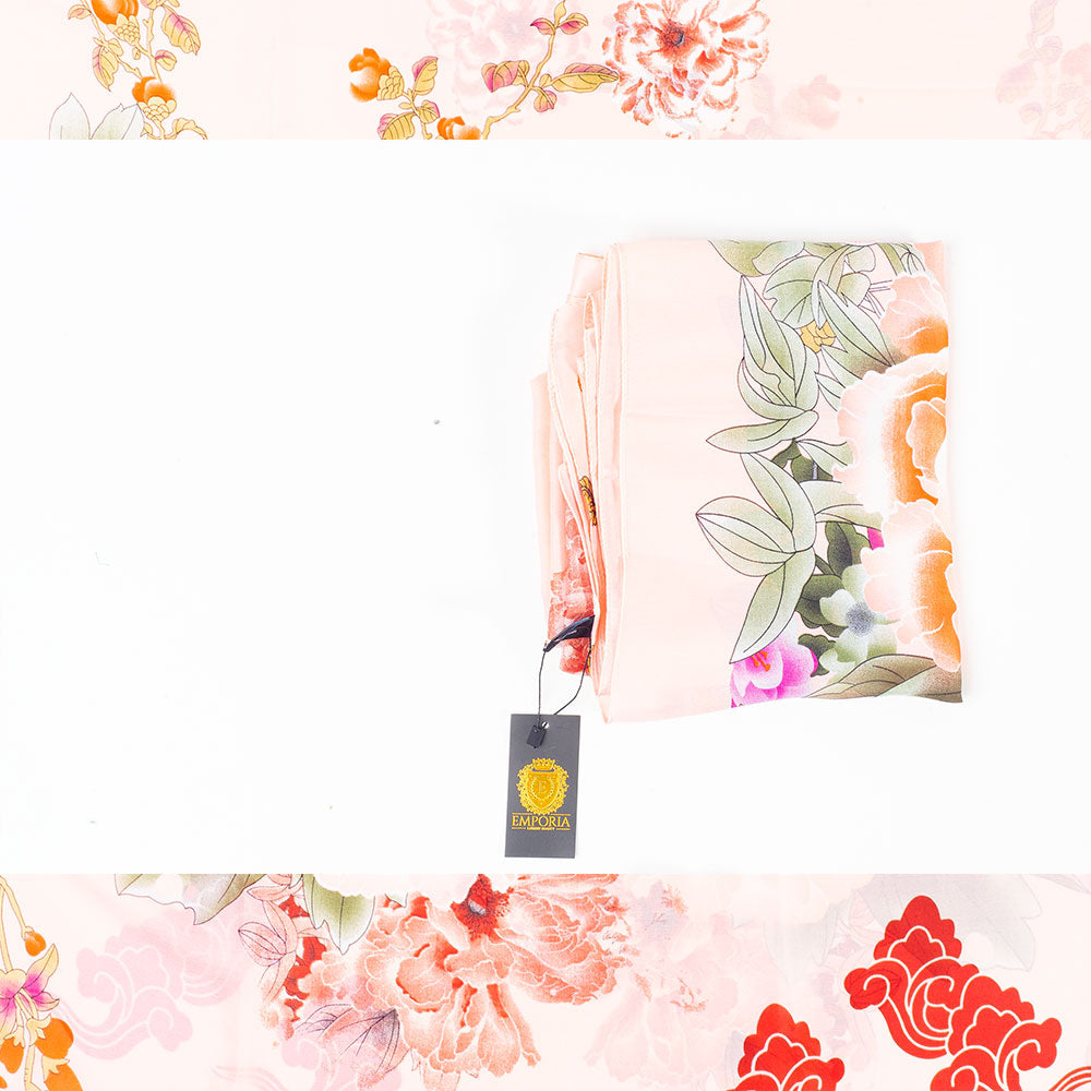 Odkaz Haitang, šatka, 85 x 180 cm, Ružová, 100% vegánske hodvábie 3 