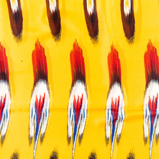 Pávia priezma, šatka, 85 x 180 cm, Oranžová, 100% vegánske hodvábie