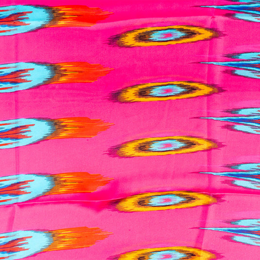 Pávia priezma, šatka, 85 x 180 cm, Ružová, 100% vegánske hodvábie