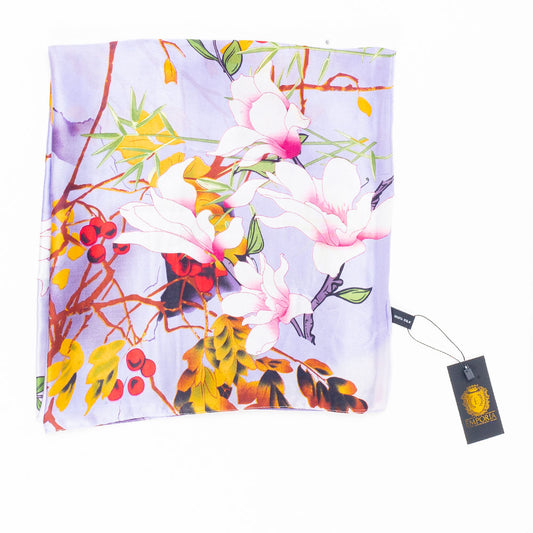 Rajská hojnosť, šatka, 85 x 180 cm, Lila, 100% vegánske hodvábie