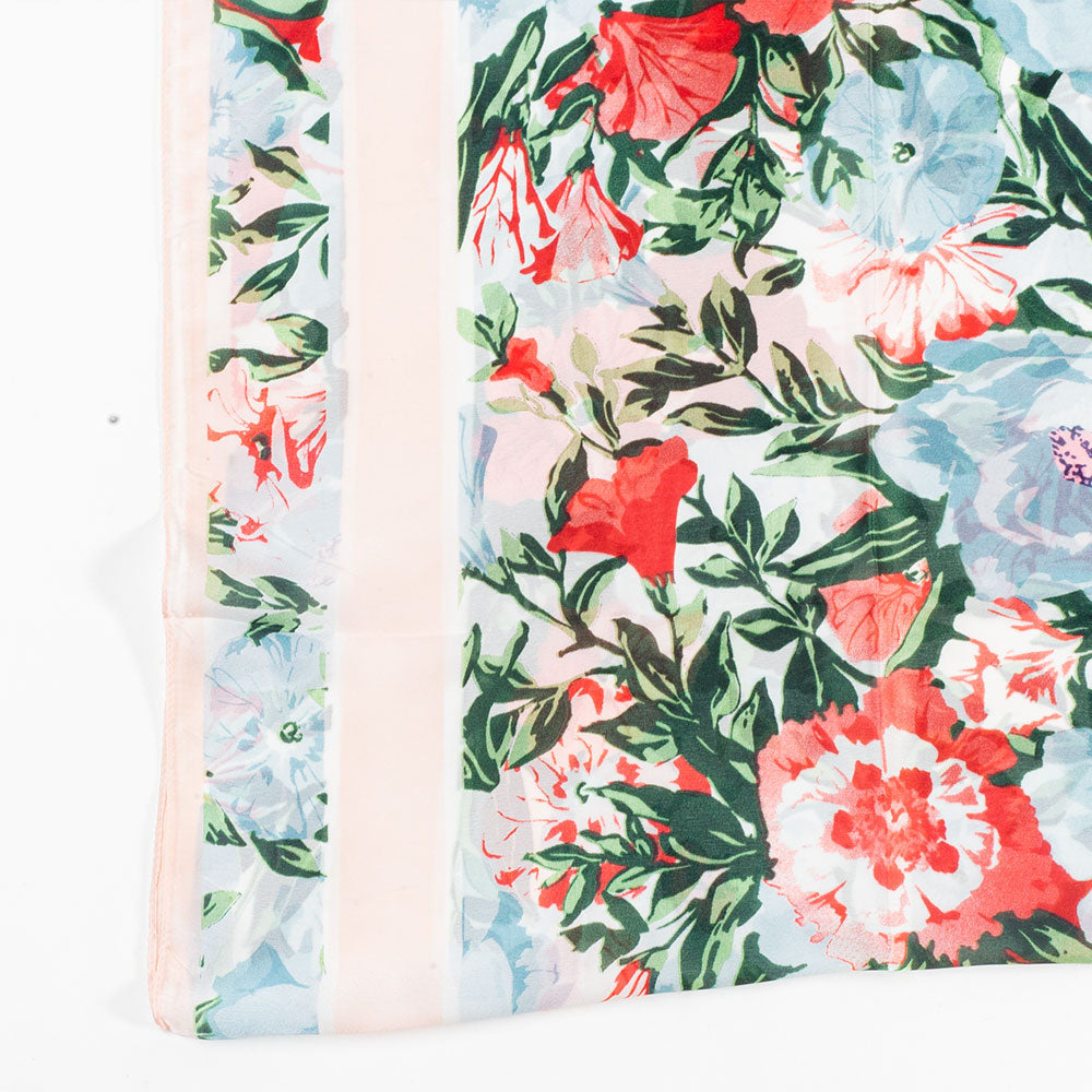 Orchideový vánok, šatka, 85 x 180 cm, Biela, 100% vegánske hodvábie 3 