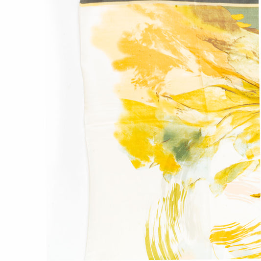 Dojem ľalií, šatka, 85 x 180 cm, Zelená, 100% vegánske hodvábie