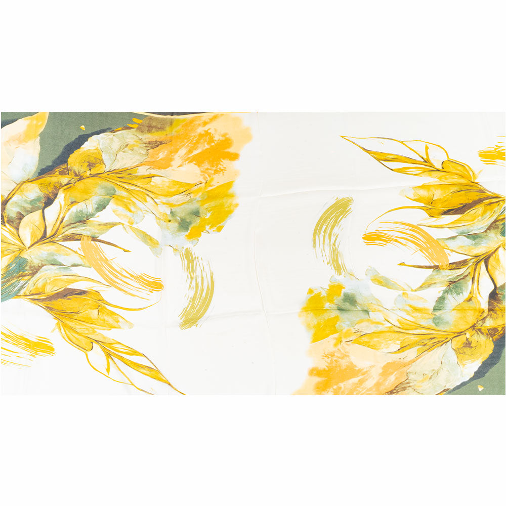 Dojem ľalií, šatka, 85 x 180 cm, Zelená, 100% vegánske hodvábie