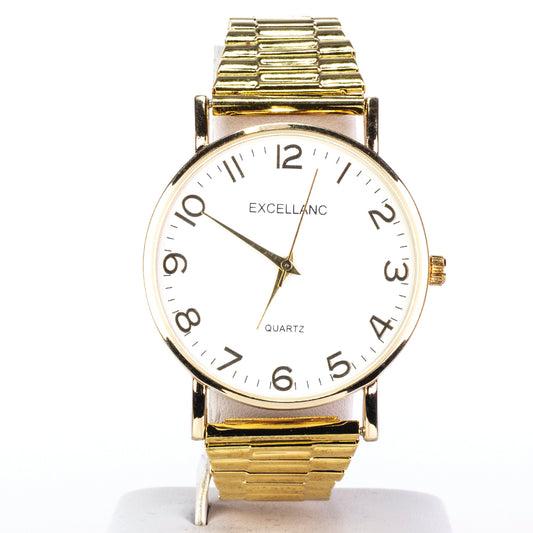 Dámske hodinky Excellanc zlatej farby s remienkom z nerezovej ocele