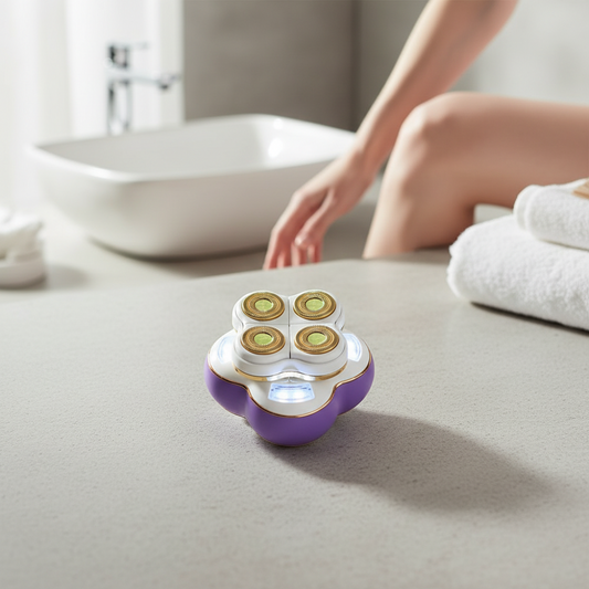 Velform Úžasné Nohy – Dobíjací, bezbolestný prístroj na odstraňovanie chĺpkov s hlavicou pokovovanou 18-karátovým zlatom