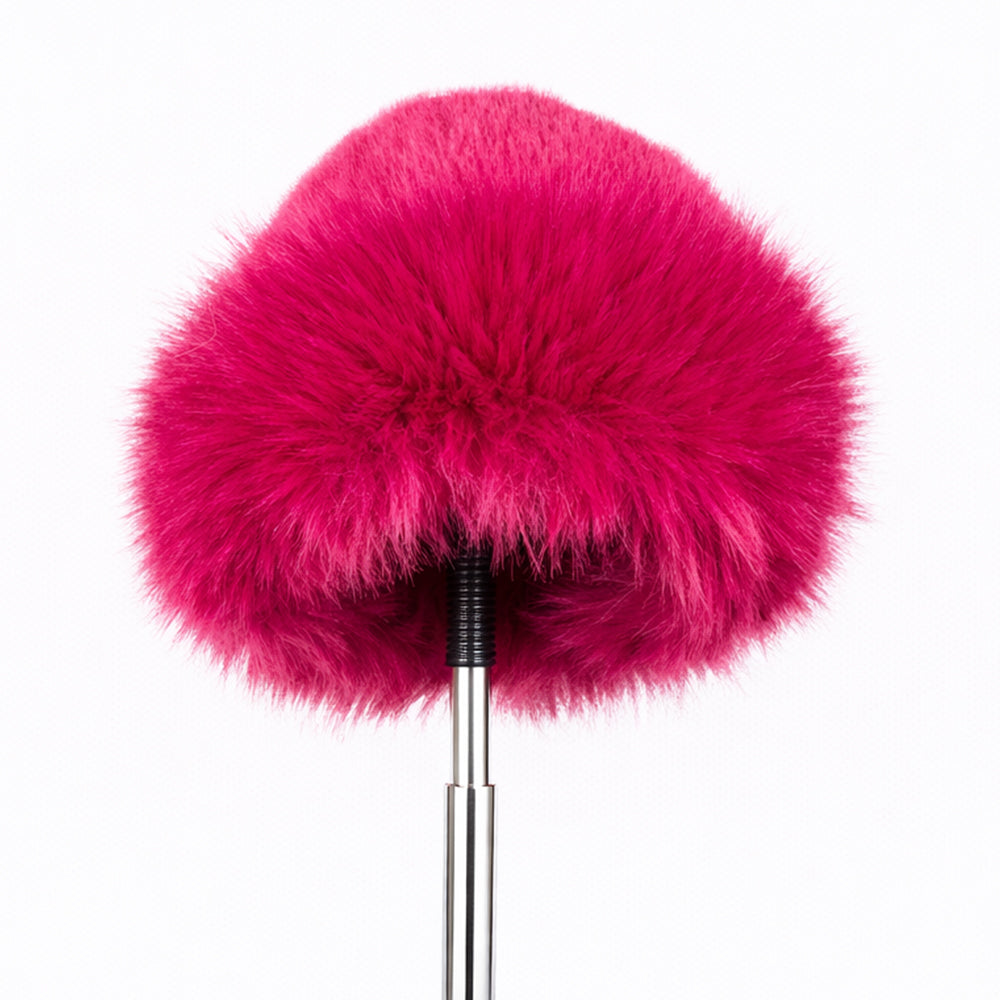 Ružová zimná čiapka z umelej kožušiny – univerzálna veľkosť