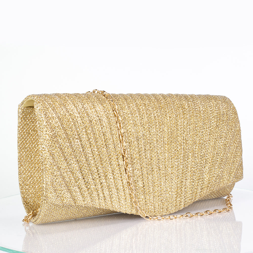 Pozlátený Zliatinový Kabelka s Bielym Emporia® Krištáľom ( Náhrdelník+Náušnice+Náramok+Prsteň )