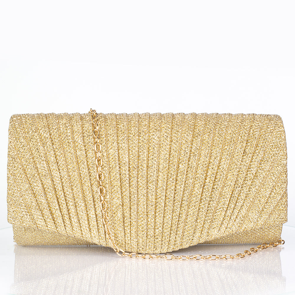 Pozlátený Zliatinový Kabelka s Bielym Emporia® Krištáľom ( Náhrdelník+Náušnice+Náramok+Prsteň ) 9 