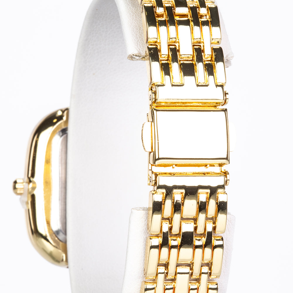 Pozlátený Zliatinový Hodinky s so Zafírom a Bielym Emporia® Krištáľom ( Náramok ) 3 