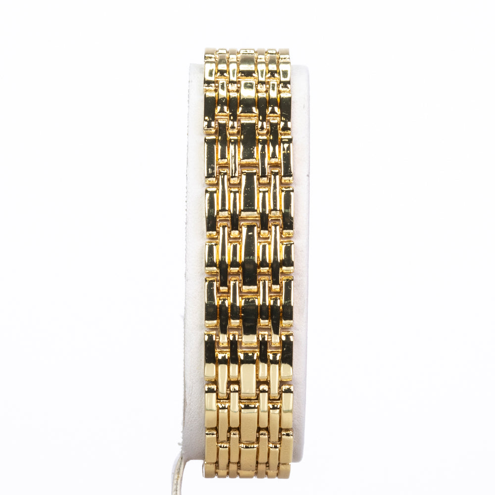 Pozlátený Zliatinový Hodinky s so Zafírom a Bielym Emporia® Krištáľom ( Náramok )