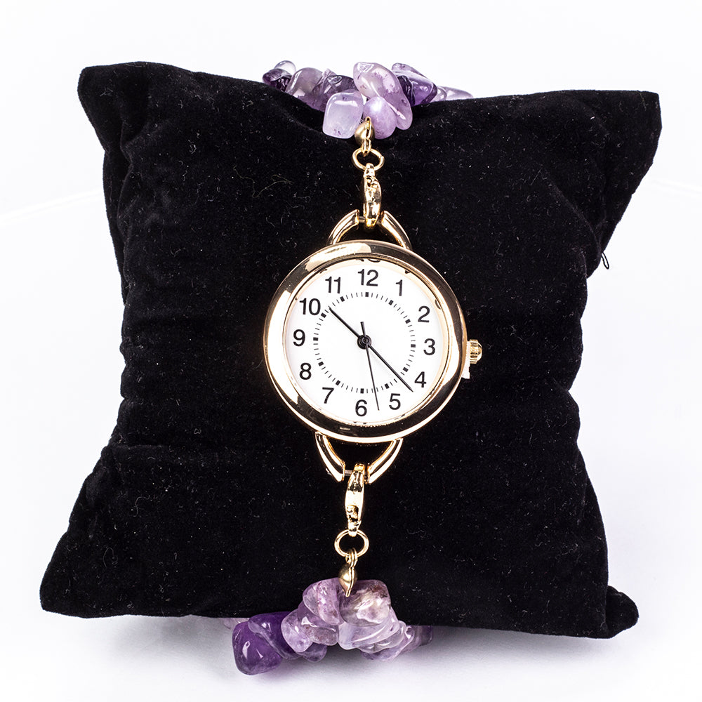 Pozlátený Zliatinový Hodinky s Tyrkysom a Ametystom ( Náramok ) 3 