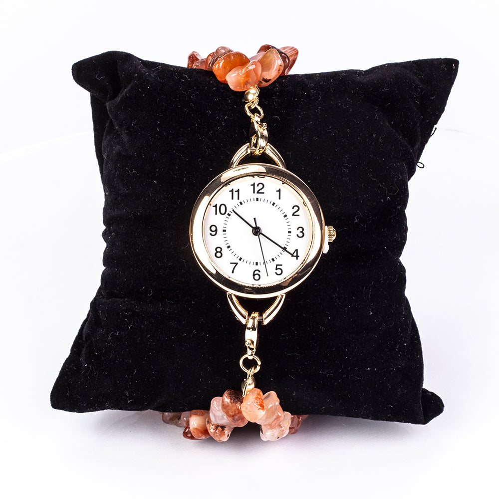 Pozlátený Zliatinový Hodinky s Tyrkysom a Ametystom ( Náramok )