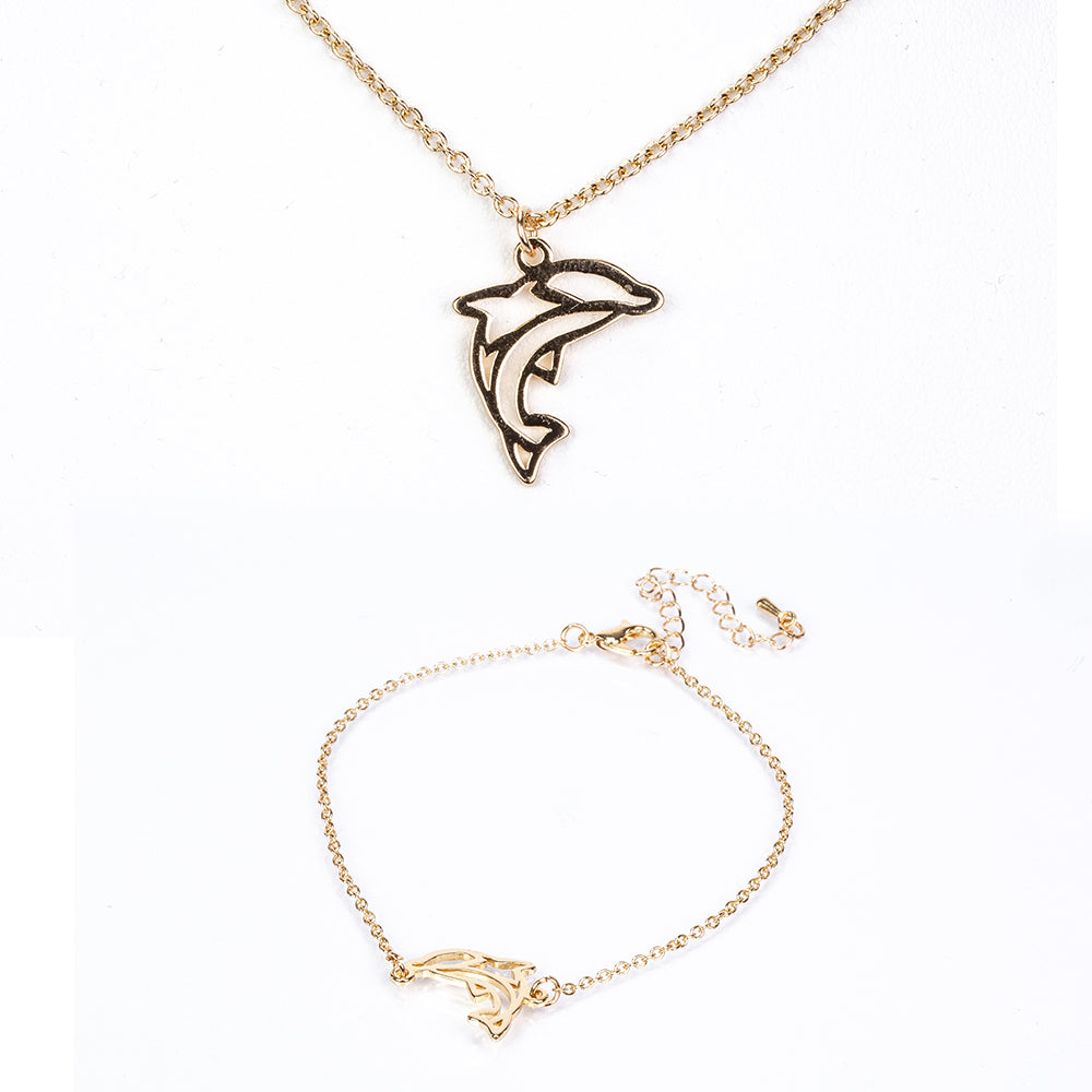 Pozlátené Zliatinové Sada ( Náhrdelník+Náramok ) 1 