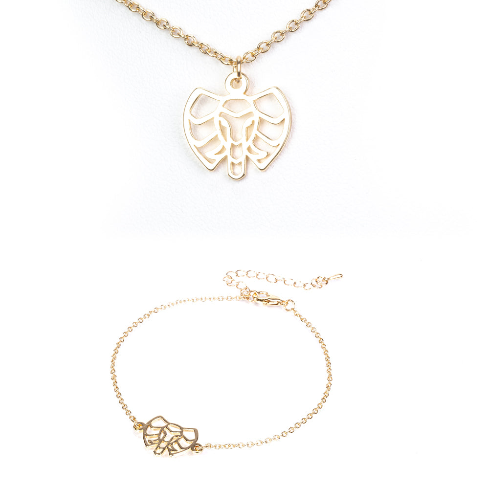 Pozlátené Zliatinové Sada ( Náhrdelník+Náramok )