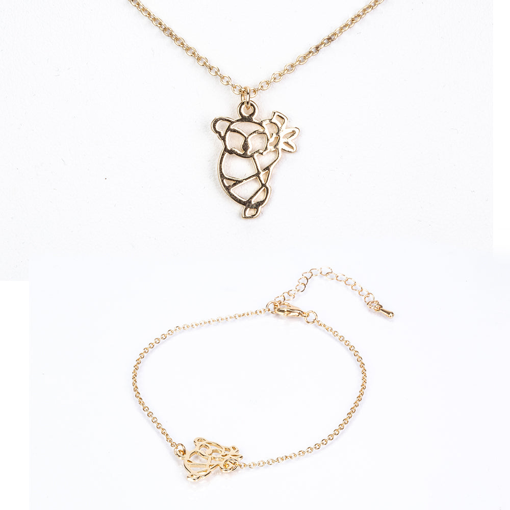 Pozlátené Zliatinové Sada ( Náhrdelník+Náramok )