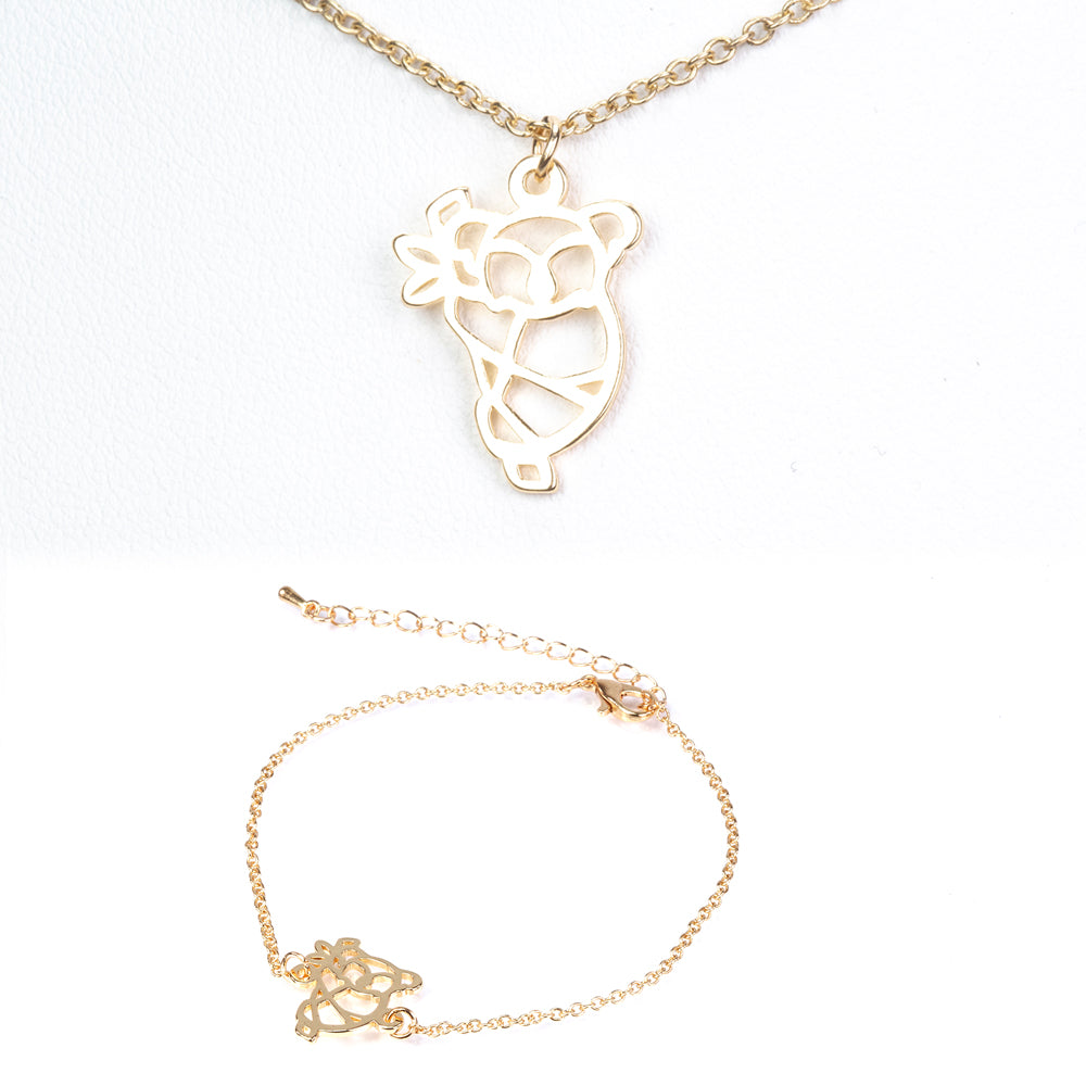 Pozlátené Zliatinové Sada ( Náhrdelník+Náramok ) 4 