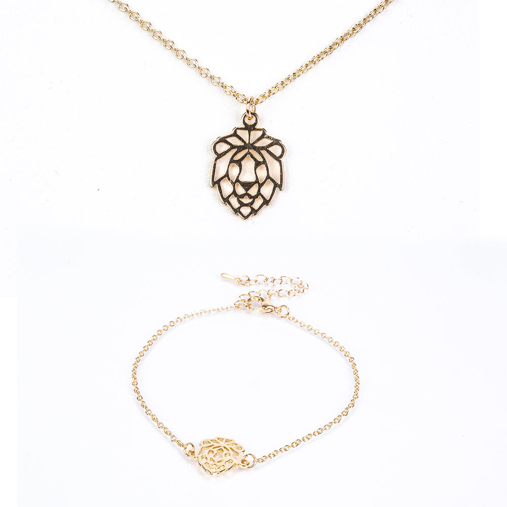 Pozlátené Zliatinové Sada ( Náhrdelník+Náramok ) 1 