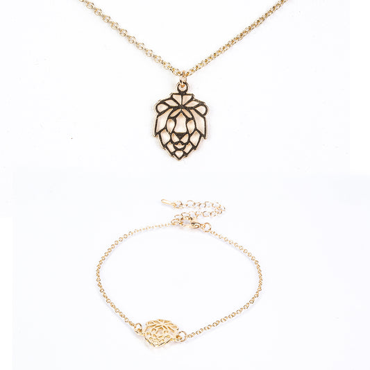 Pozlátené Zliatinové Sada ( Náhrdelník+Náramok )