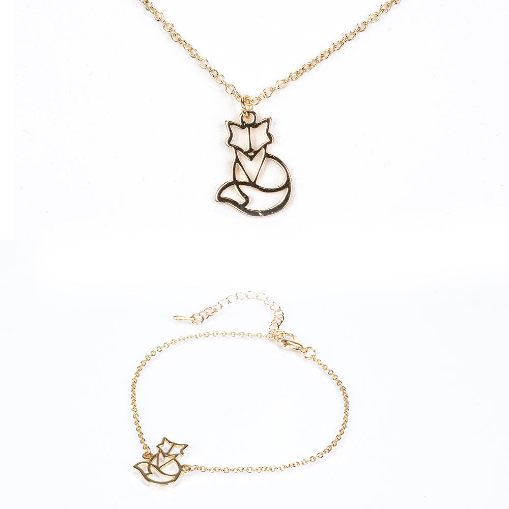 Pozlátené Zliatinové Sada ( Náhrdelník+Náramok ) 1 