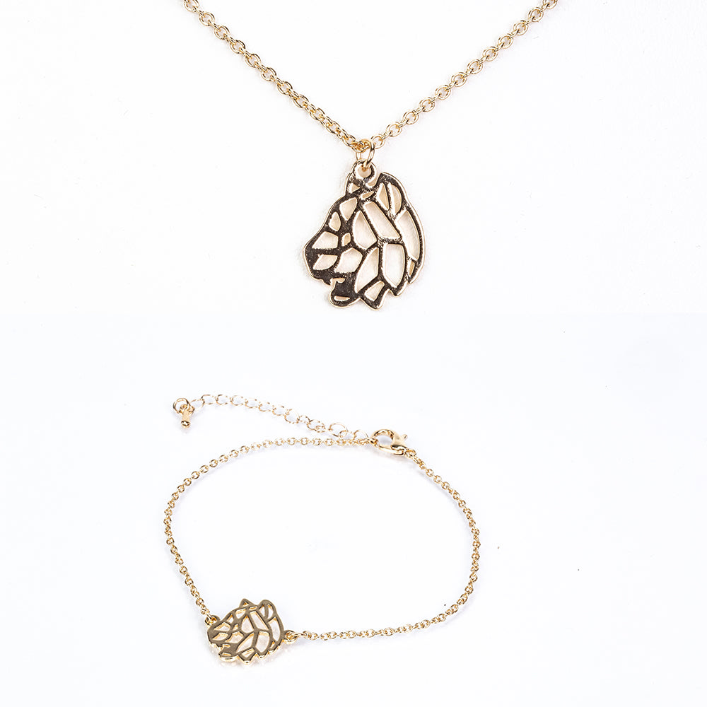 Pozlátené Zliatinové Sada ( Náhrdelník+Náramok ) 1 