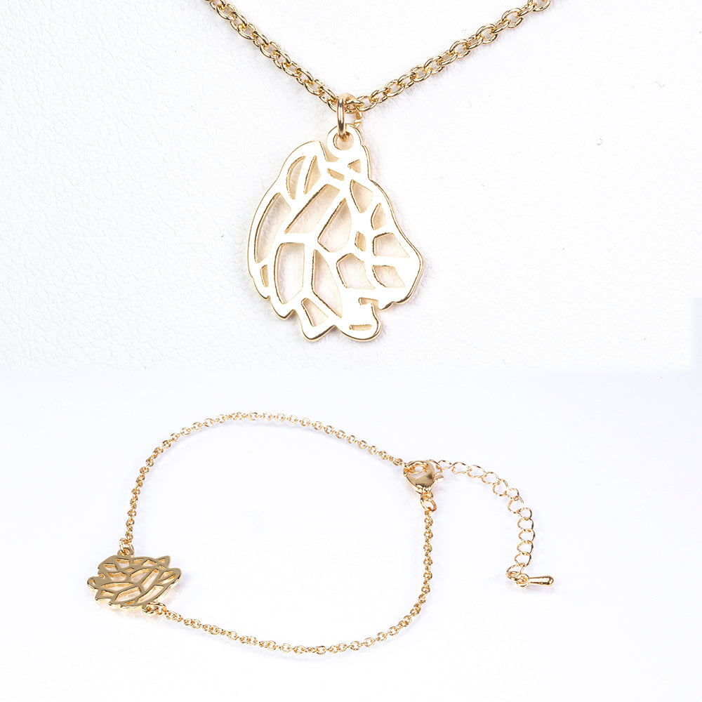 Pozlátené Zliatinové Sada ( Náhrdelník+Náramok )