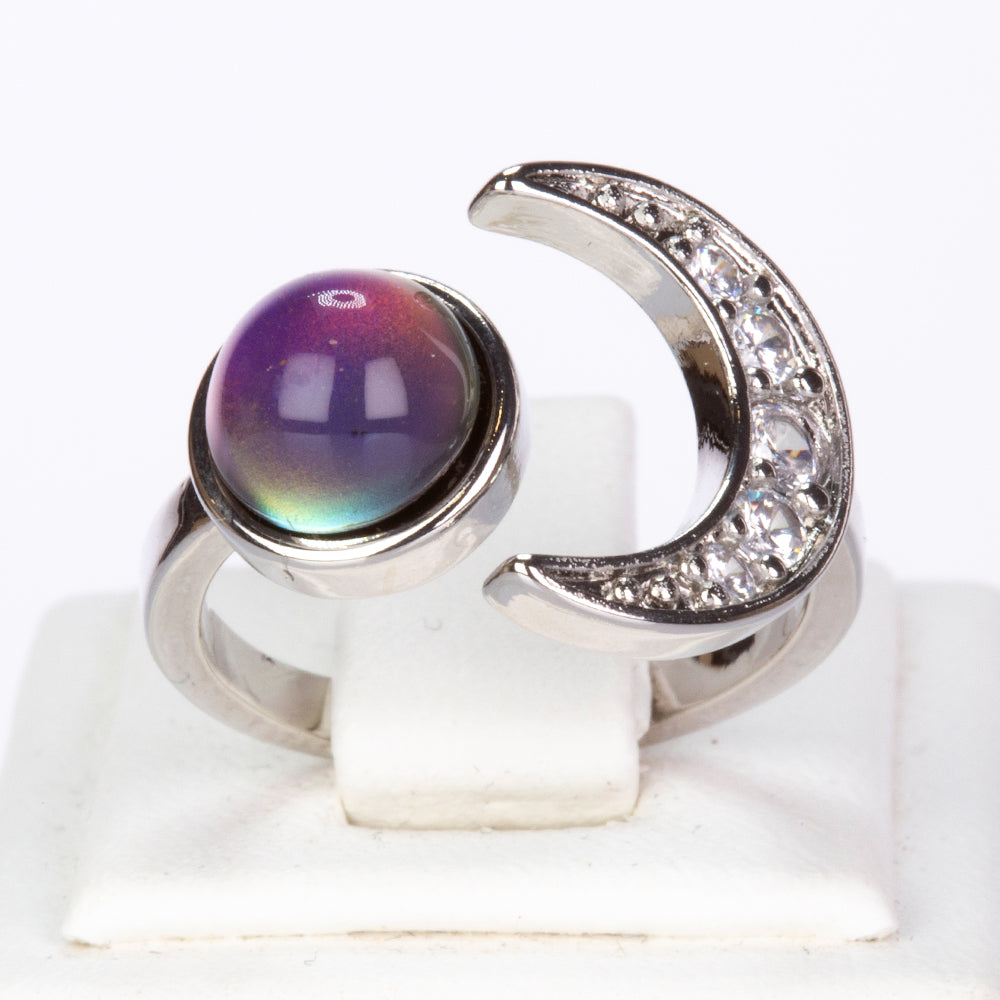 Pozlátený Zliatinový Prsteň s Bielym Emporia® Krištáľom 1 