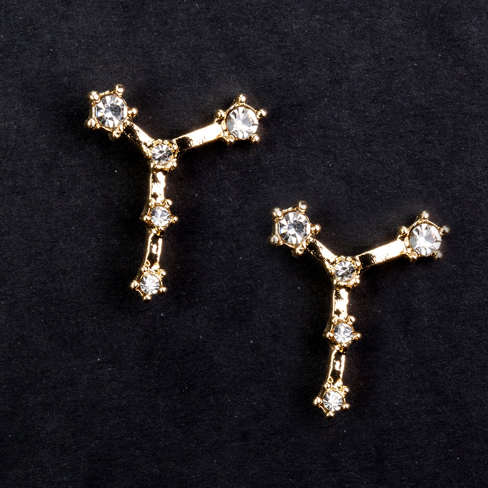 Rak Pozlátené Zliatinové Náušnice s Bielym Emporia® Krištáľom 2 