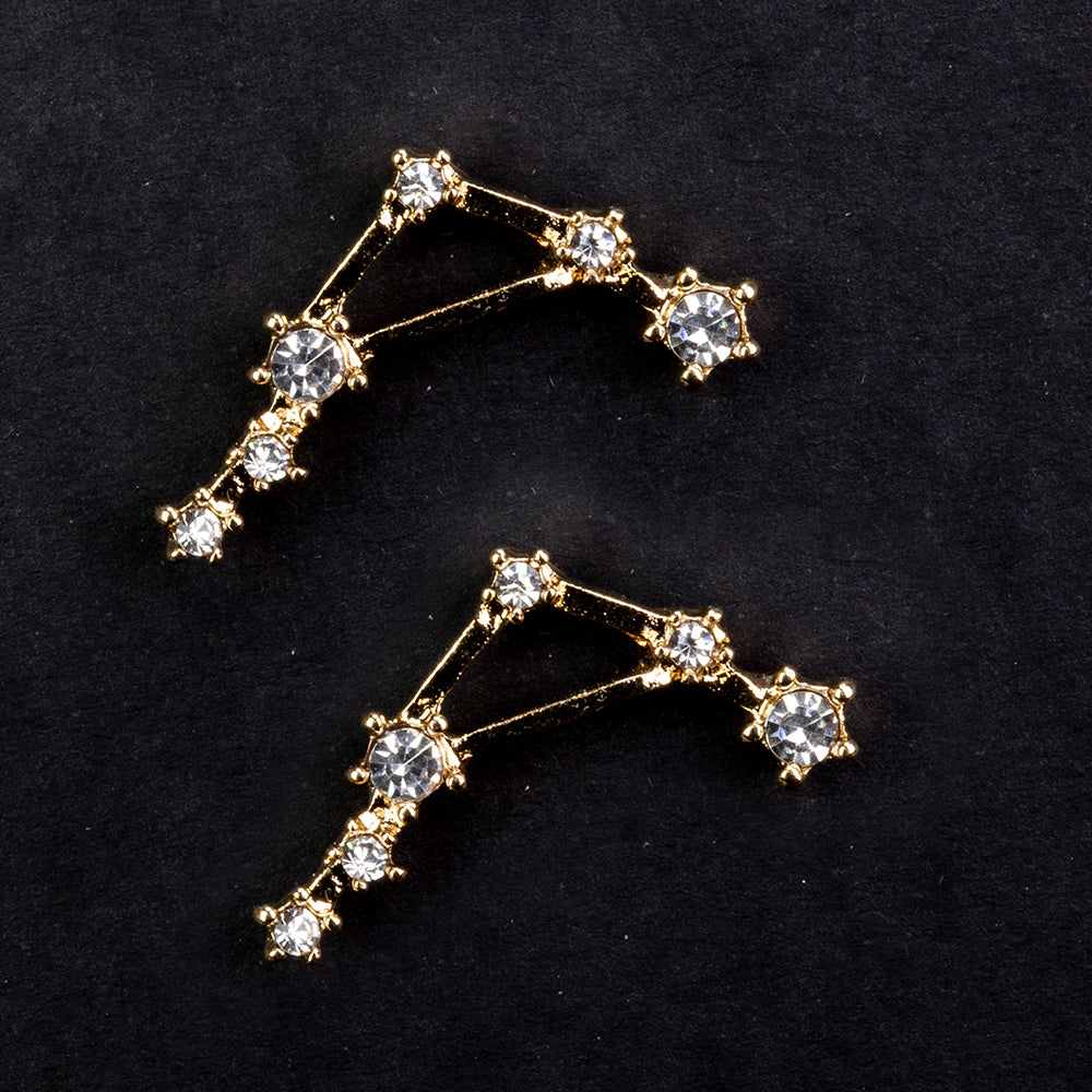 Váhy Pozlátené Zliatinové Náušnice s Bielym Emporia® Krištáľom 2 