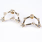 Kozorožec Pozlátené Zliatinové Náušnice s Bielym Emporia® Krištáľom