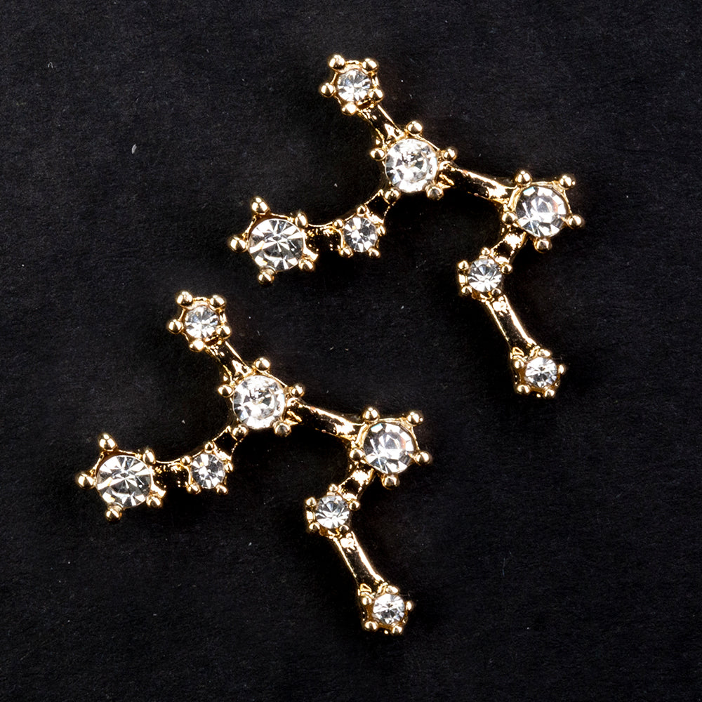 Panna Pozlátené Zliatinové Náušnice s Bielym Emporia® Krištáľom 2 