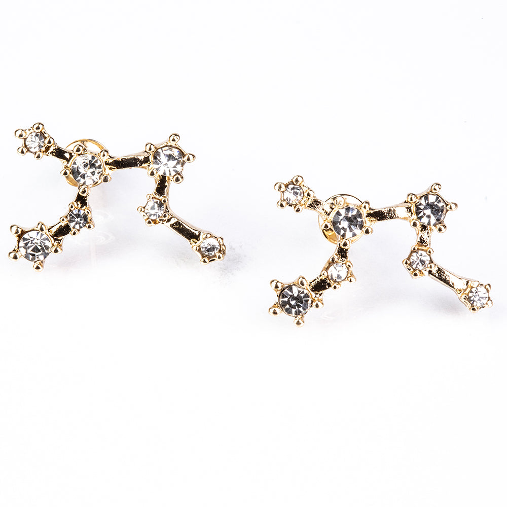 Panna Pozlátené Zliatinové Náušnice s Bielym Emporia® Krištáľom