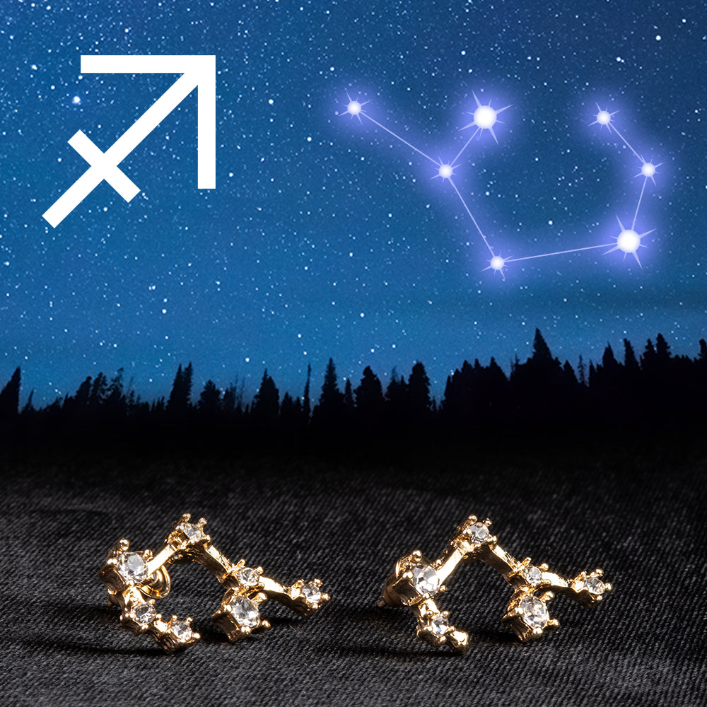 Strelec Pozlátené Zliatinové Náušnice s Bielym Emporia® Krištáľom 1 