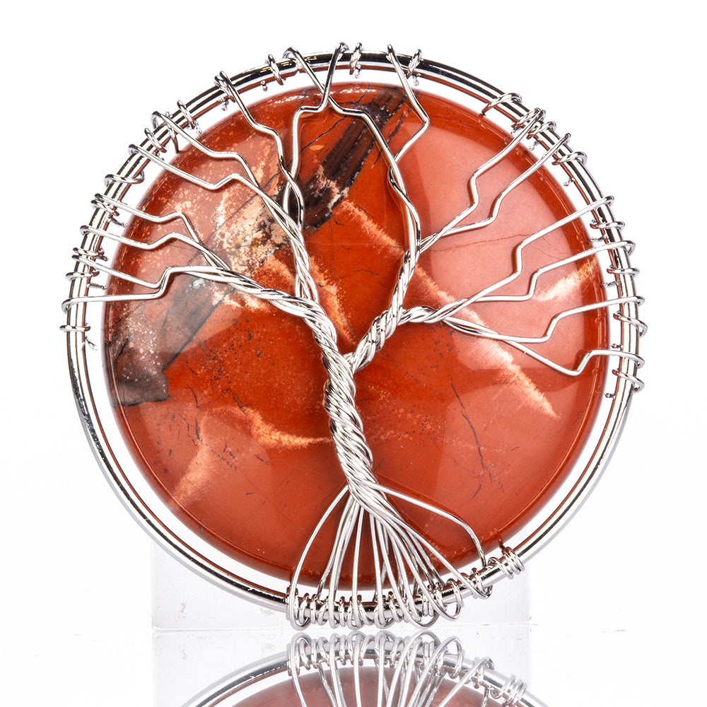 Pozlátený Zliatinový Talisman s Červeným Jaspisom