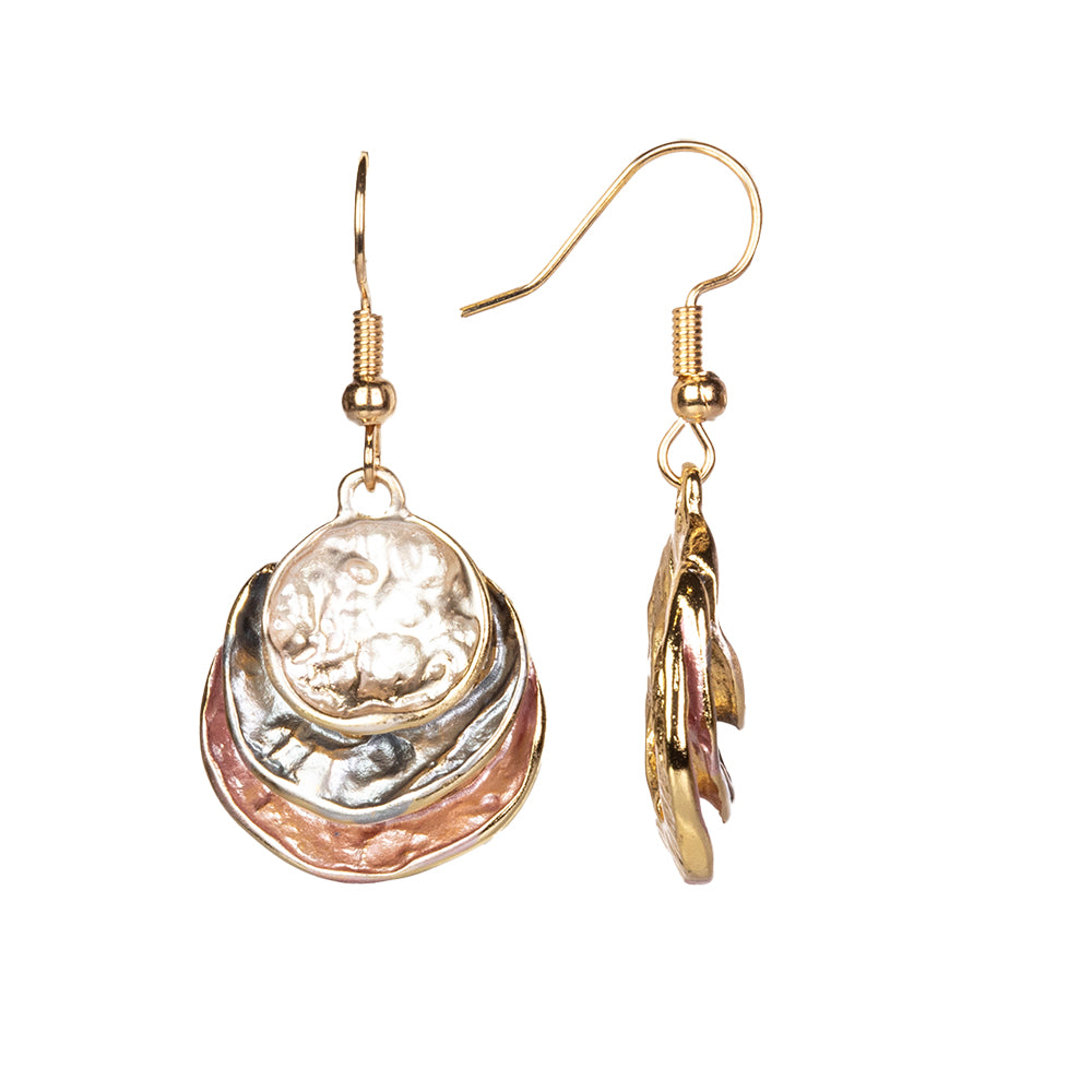 Pozlátené Zliatinové Sada s so Smaltom ( Náhrdelník+Náušnice+Prívesok )