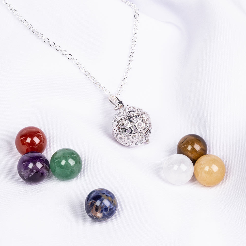 Pozlátený Zliatinový Náhrdelník s Ametystom a Lapisom Lazuli ( Náhrdelník+Prívesok ) 3 