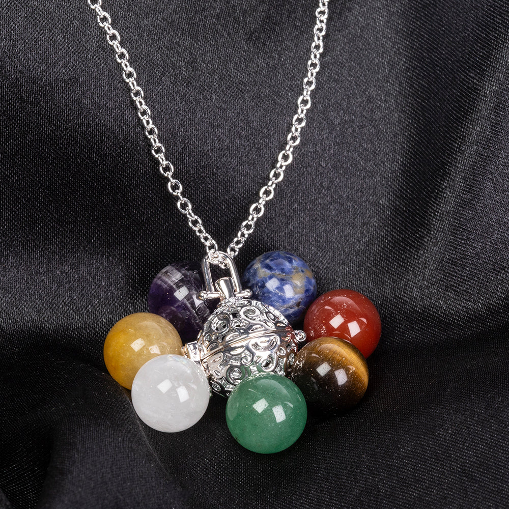 Pozlátený Zliatinový Náhrdelník s Ametystom a Lapisom Lazuli ( Náhrdelník+Prívesok ) 6 