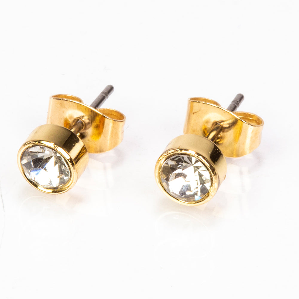 Pozlátený Zliatinový Hodinky s so Smaragdom a Bielym Emporia® Krištáľom ( Náhrdelník+Náušnice+Prívesok )