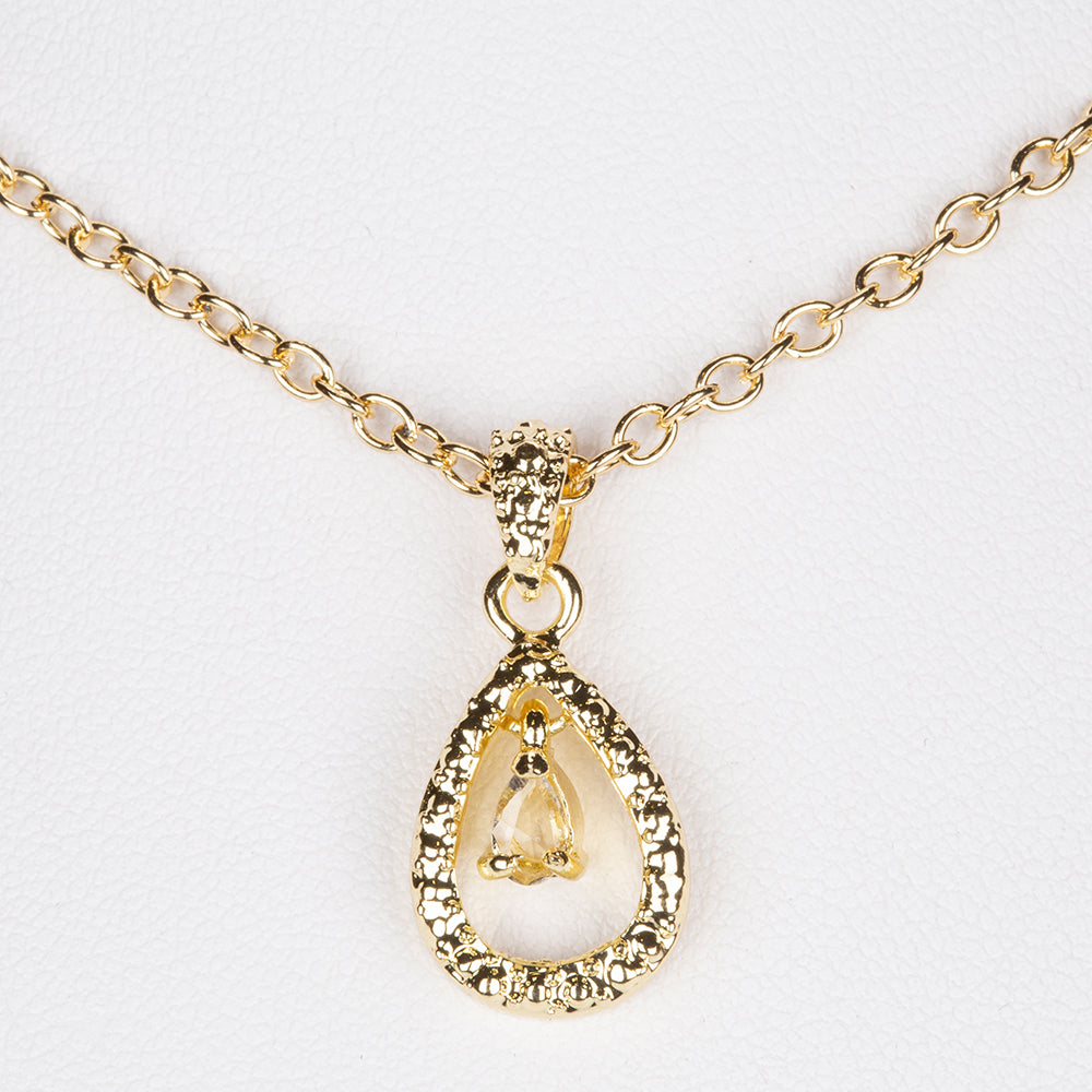 Pozlátený Zliatinový Hodinky s Rubínom a Bielym Emporia® Krištáľom ( Náhrdelník+Náušnice+Prívesok ) 4 