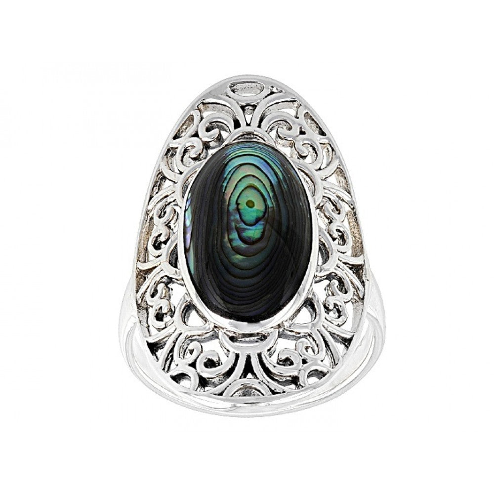 Strieborný Prsteň s Mušľou Abalone 1 