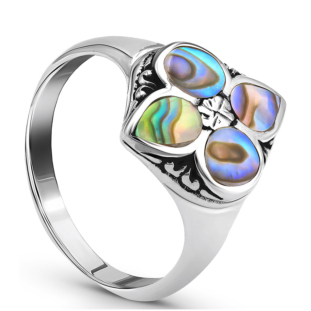 Strieborný Prsteň s Mušľou Abalone 1 