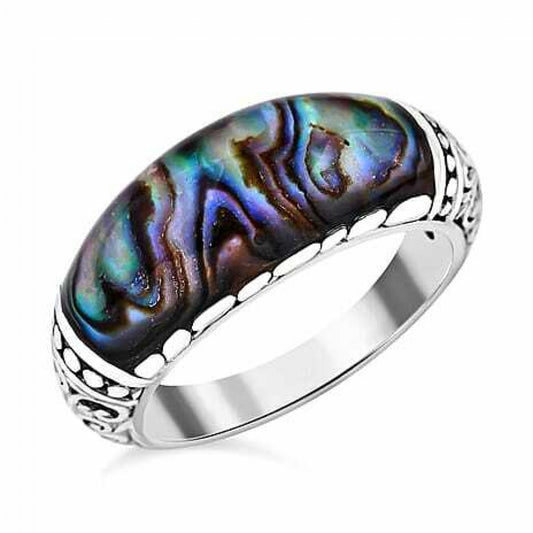 Strieborný Prsteň s Mušľou Abalone