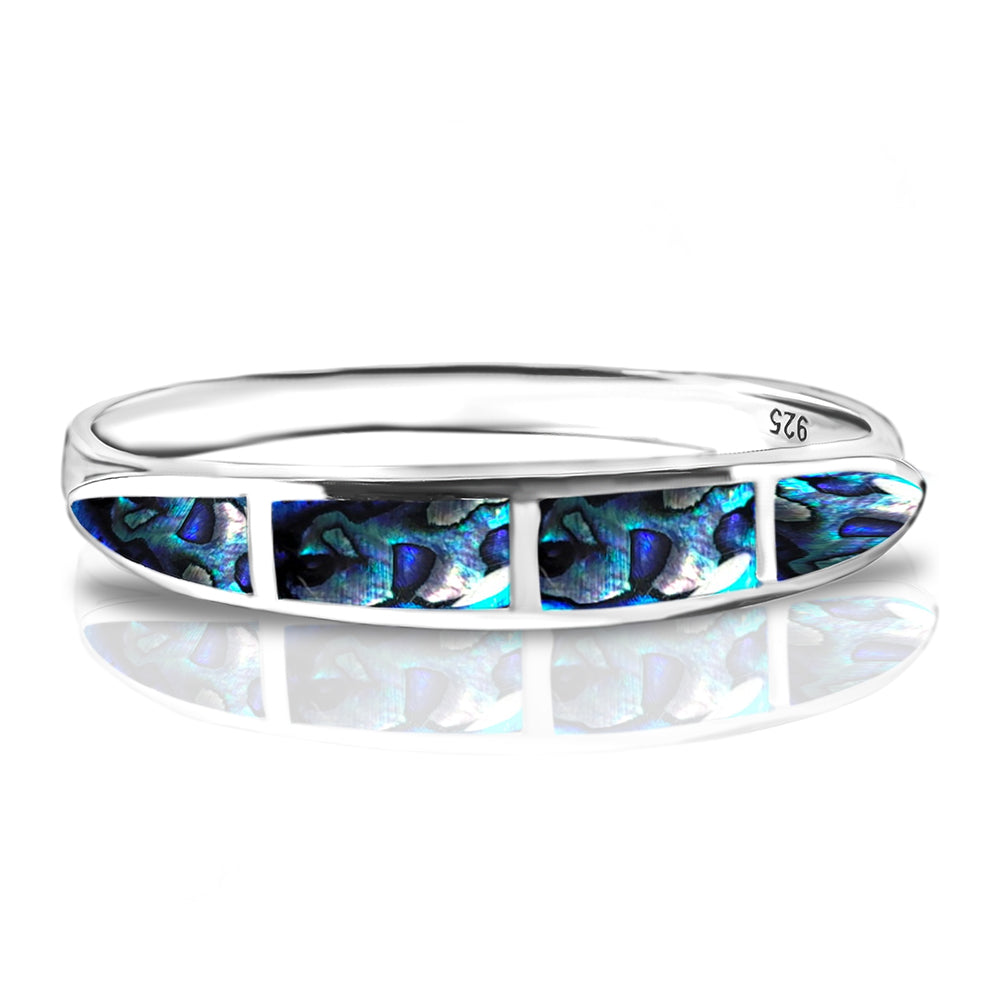 Strieborný Prsteň s Mušľou Abalone 1 