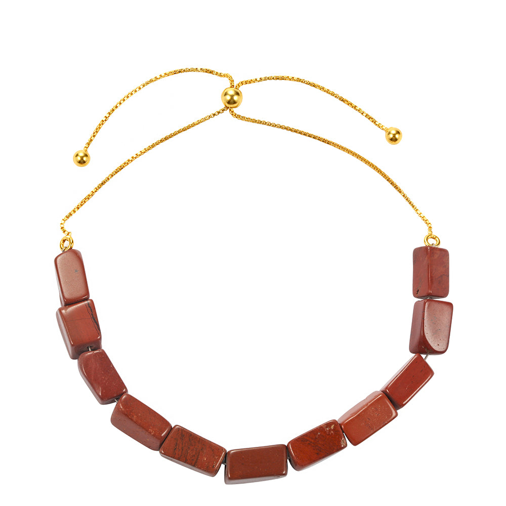 Pozlátený Strieborný Náramok s Červeným Jaspisom 2 