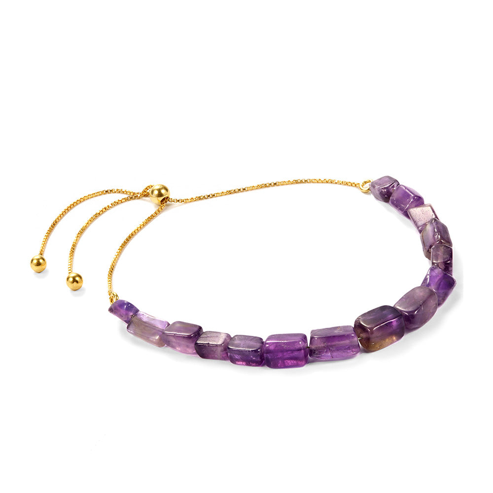 Pozlátený Strieborný Náramok s Brazílskym Ametystom