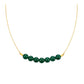 Pozlátený Strieborný Náhrdelník s so Zeleným Nefritom